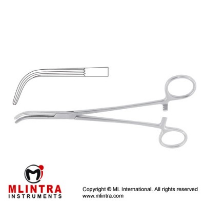 Lahey Bile Duct Clamp Angled Stainless Steel, 22.5 cm - 8 3/4"